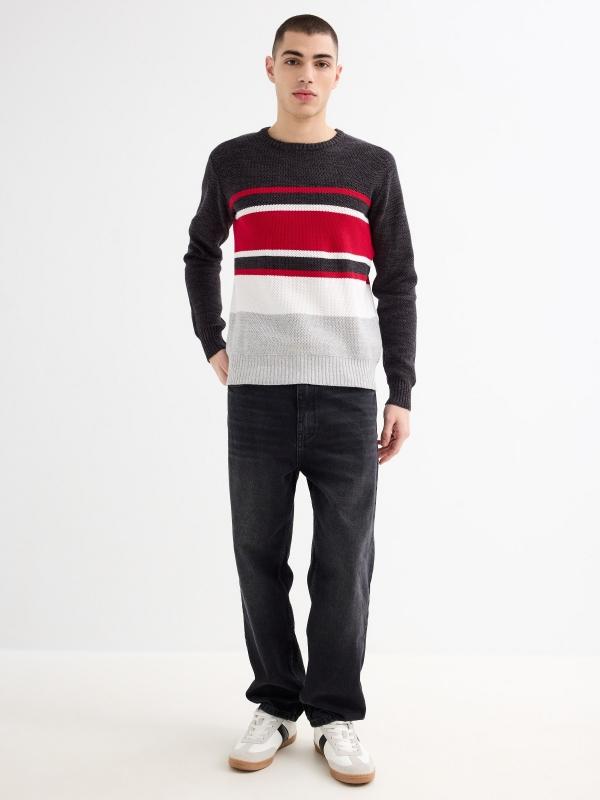 In Side Jersey Estampado Rayas