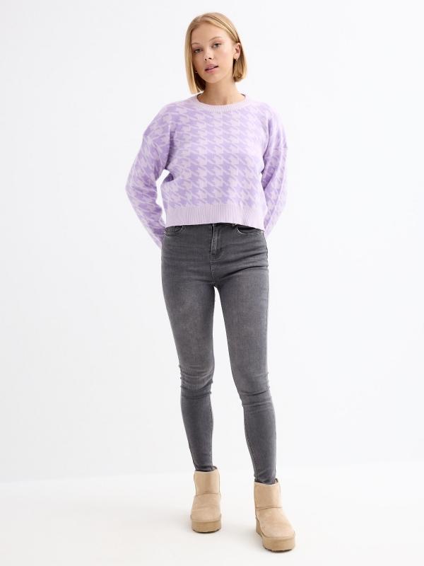 In Side Jersey Jacquard De Pata Gallo