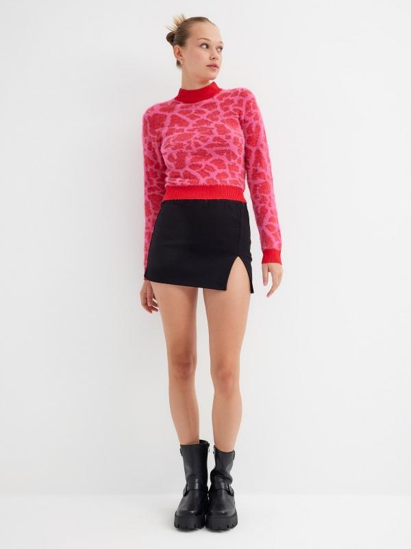 In Side Jersey Jacquard De Pelo