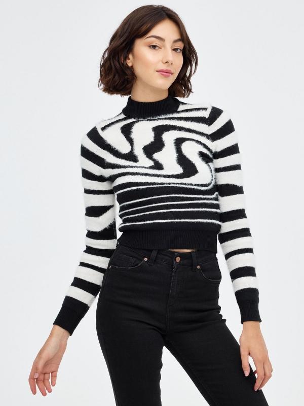 In side Jersey jacquard psicodélico