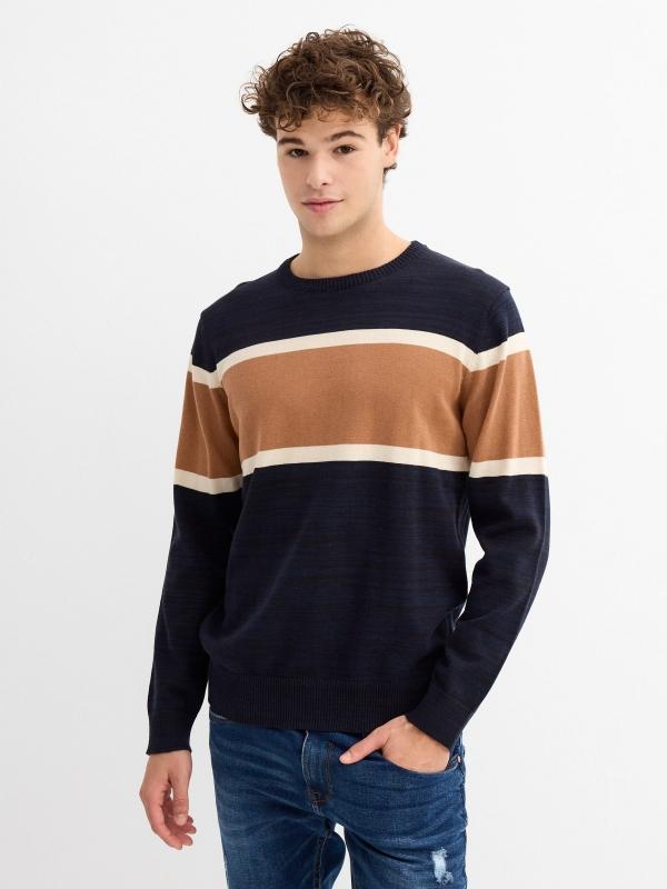 In side Jersey jaspeado color block