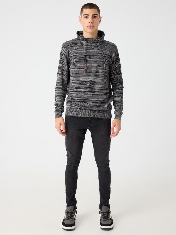 In Side Jersey Jaspeado Cuello Alto