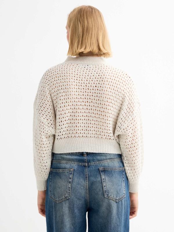 In Side Jersey Punto Calado Gris