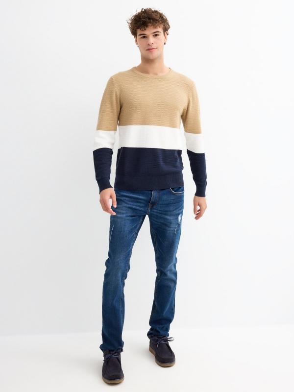 In Side Jersey Punto Rayas