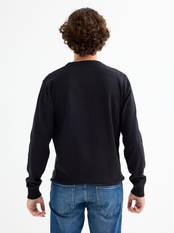 In Side Jersey Punto Rayas Negro