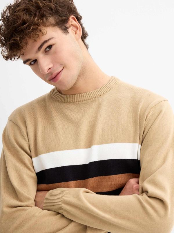 In Side Jersey Punto Rayas