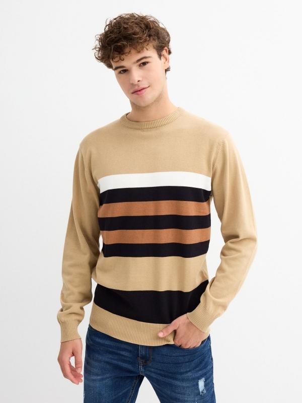 In side Jersey punto rayas