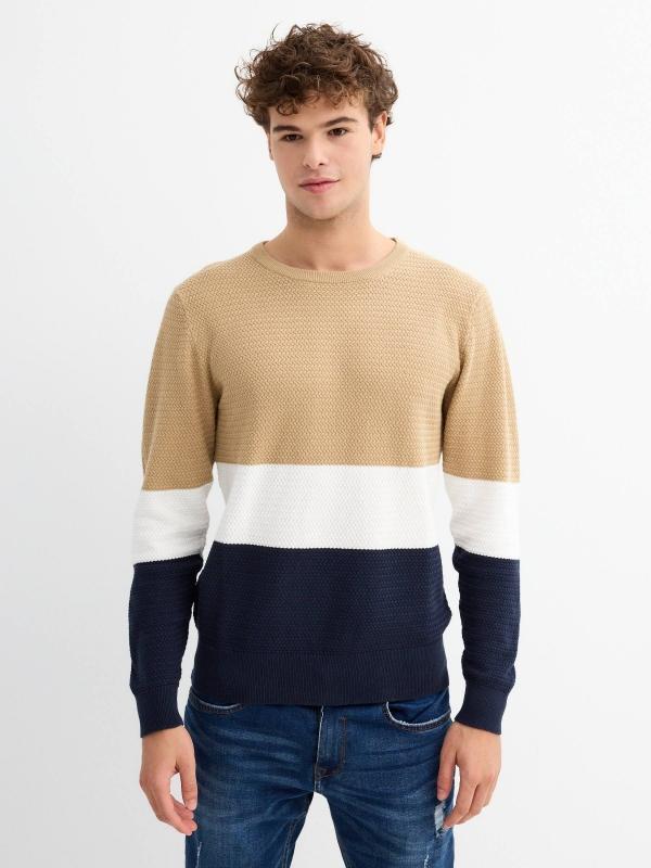 In side Jersey punto rayas