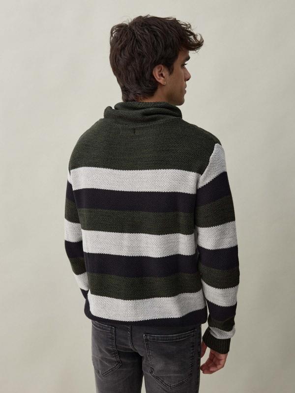 In Side Jersey Rayas Con Capucha