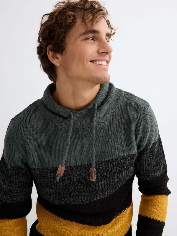 In Side Jersey Rayas Con Cordones