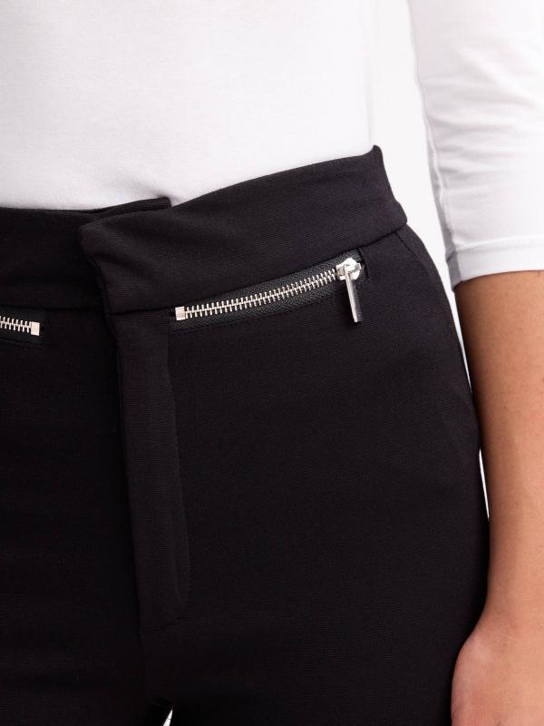 In Side Legging De Punto Con Cremallera