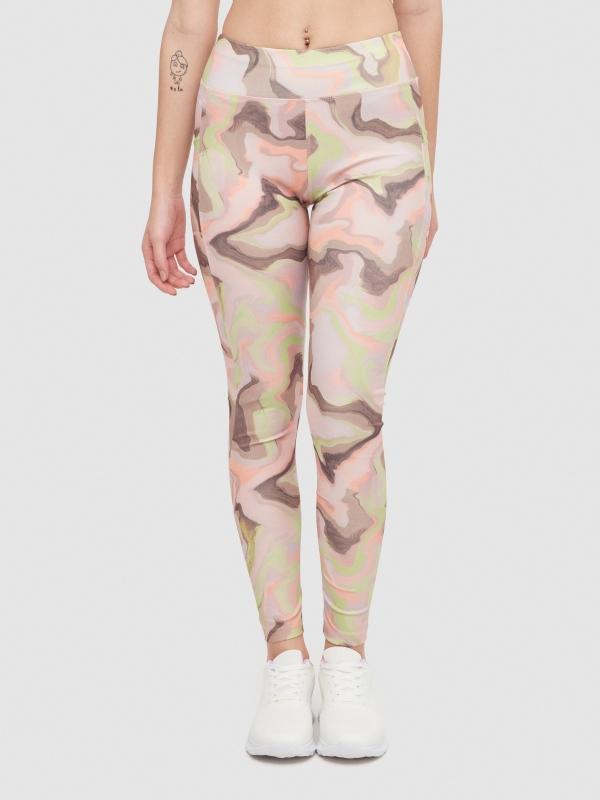 In Side Leggings Camouflage Print