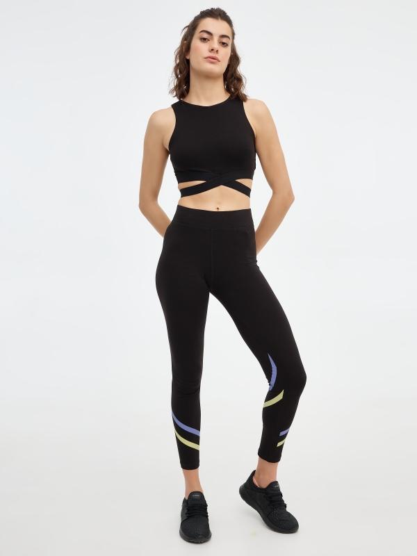 In side Leggings con contrastes