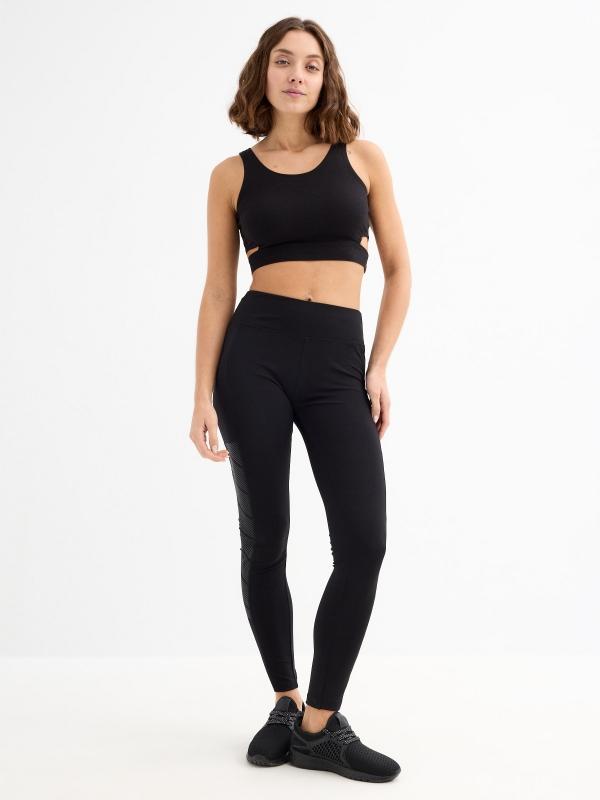 In side Leggings de rayas finas