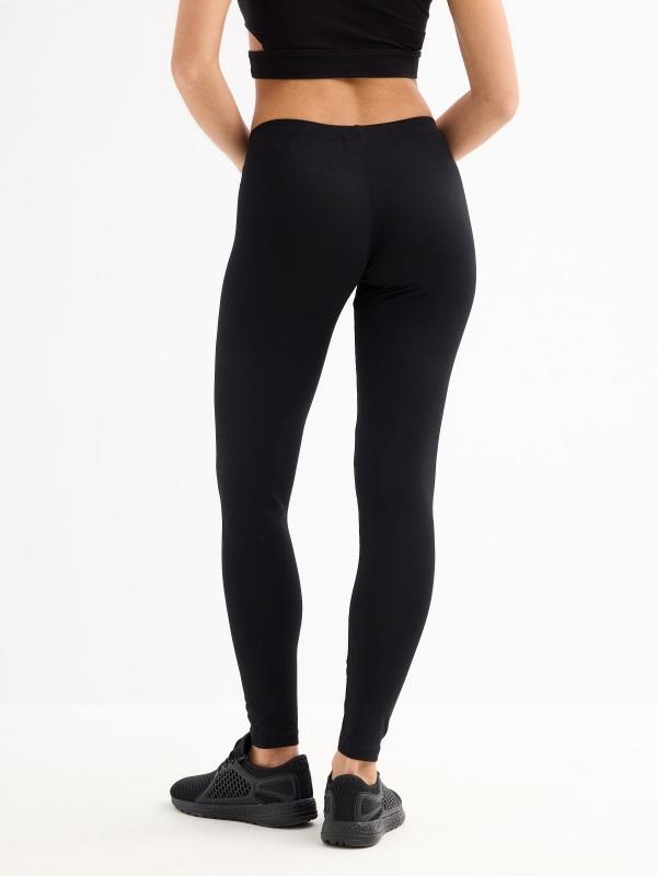 In Side Leggings Negro Básico Tiro Alto