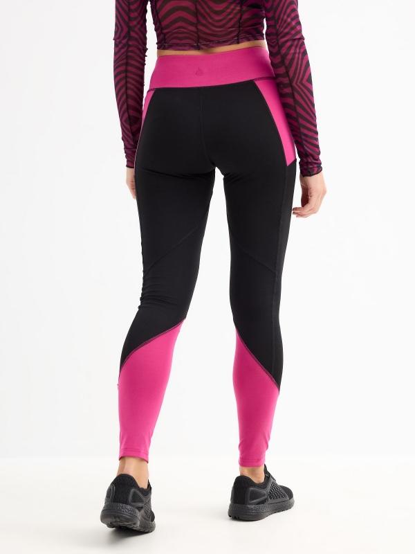 In Side Leggings Negro Color Block