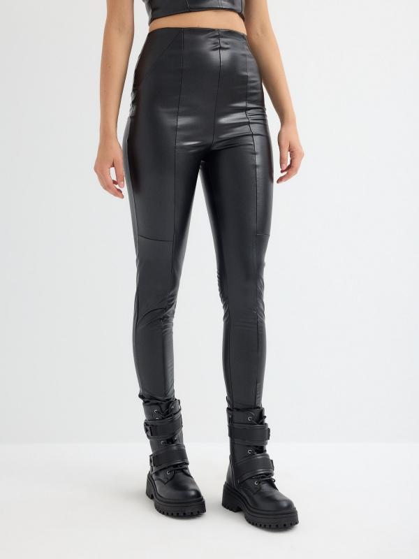 In Side Leggings Superskinny Efecto Piel