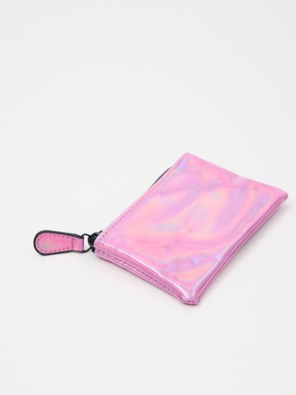 In Side Monedero Transparente Rosado