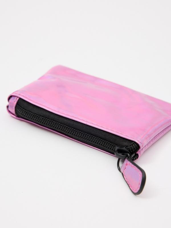 In Side Monedero Transparente Rosado