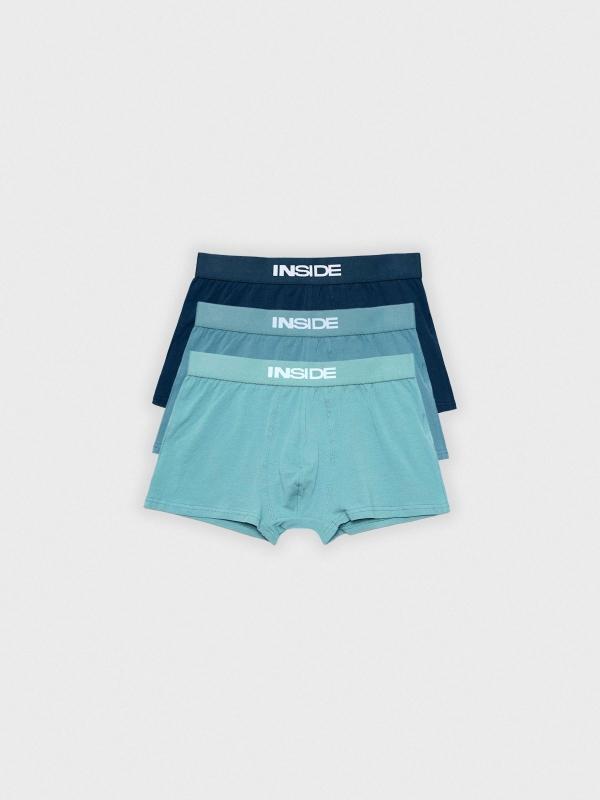 In Side Pack 3 Boxers Tonos Azules