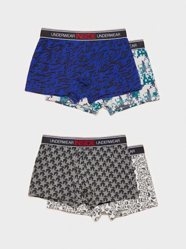 In Side Pack 4 Boxers Estampados