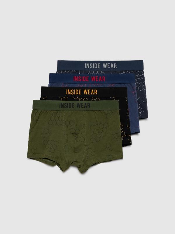 In Side Pack 4 Boxers Estampados Algodón