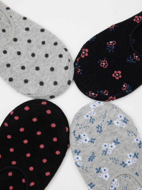 In Side Pack 4 Pinkies Flores Print