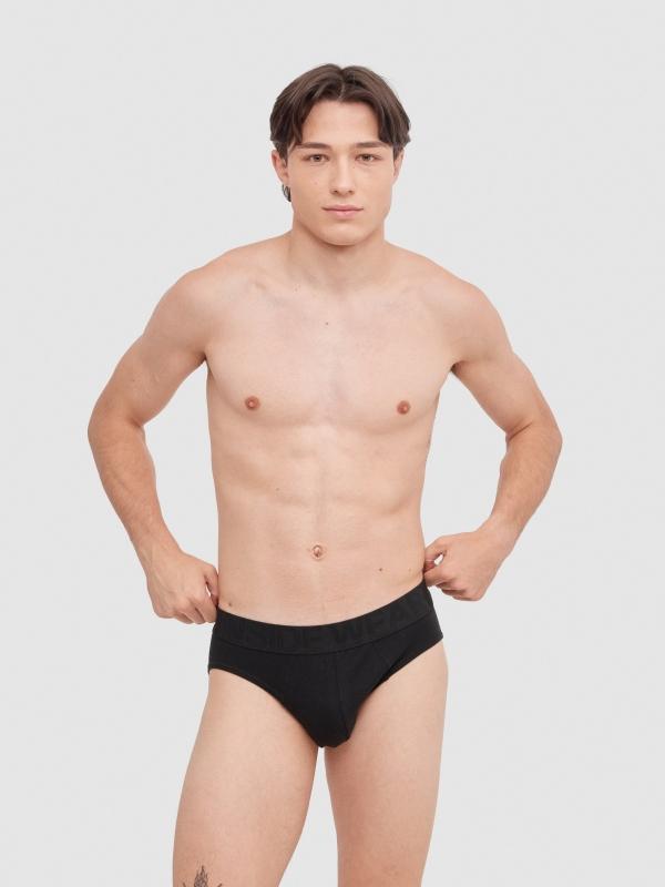 In side Pack 4 slips negros liso