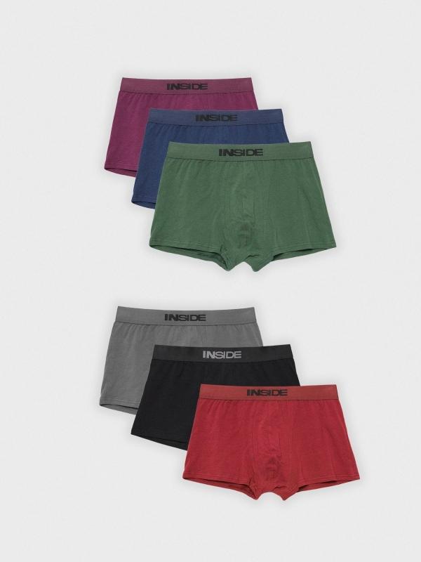In Side Pack 6 Boxers Colores Lisos
