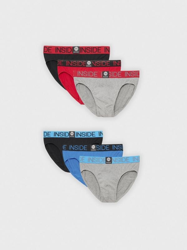 In Side Pack 6 Boxers Con Contrastes