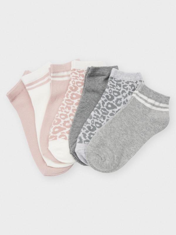 In side Pack 7 calcetines contraste de rayas