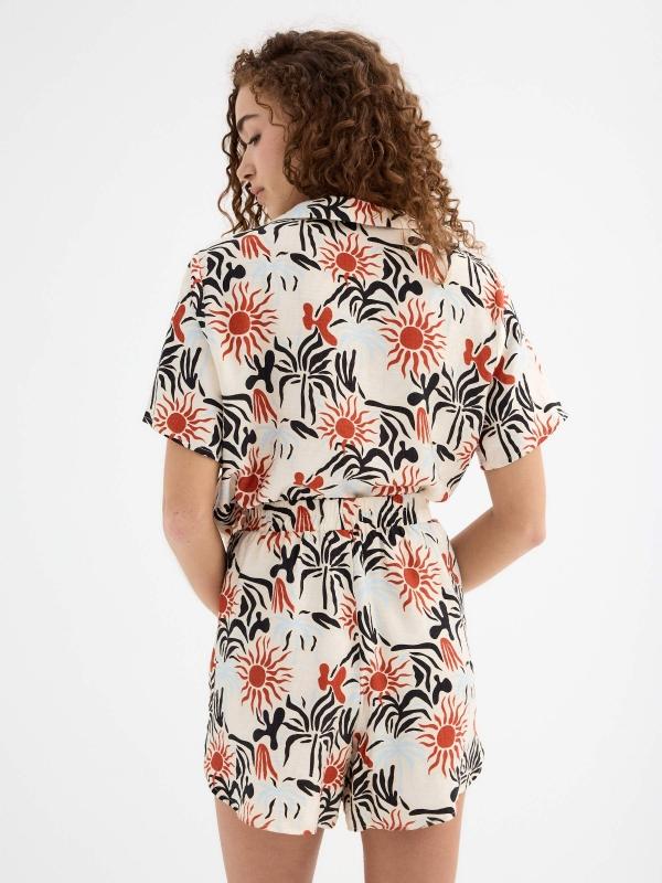 In Side Pantalón Corto Fluido Estampado