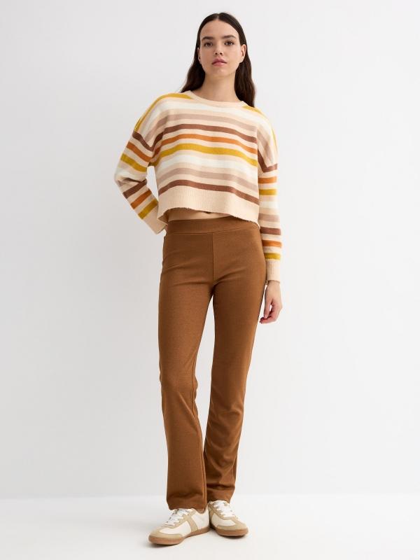 In Side Pantalón De Vestir Cintura Elástica