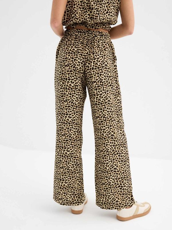 In Side Pantalón Fluido Animal Print