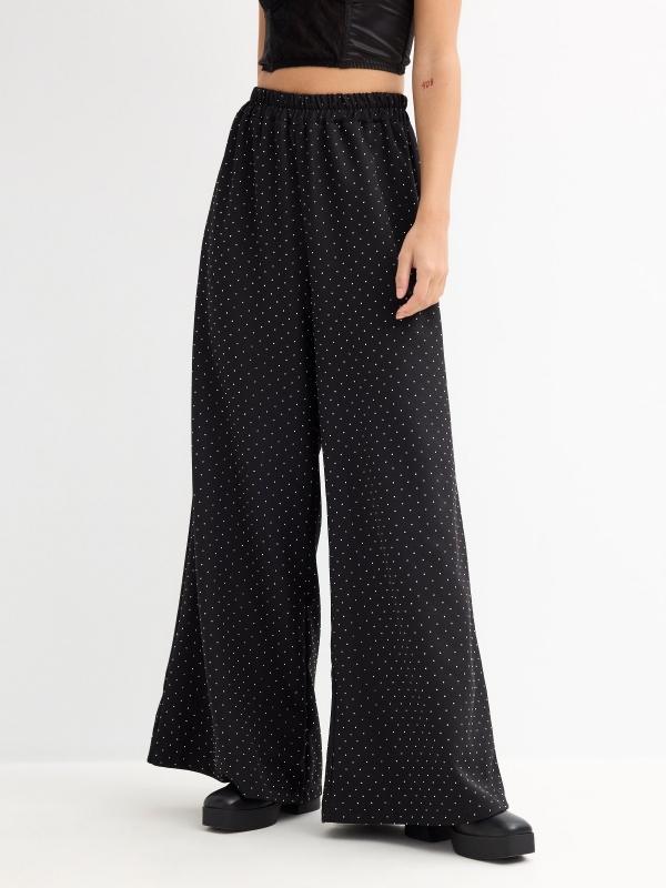 In Side Pantalón Fluido Con Brillos