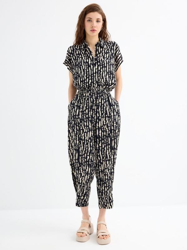 In side Pantalón fluido estampado