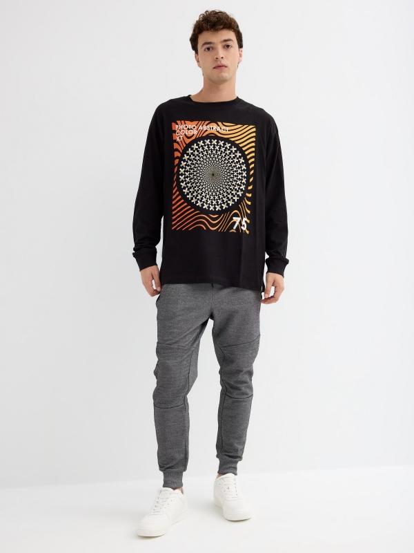 In Side Pantalón Jogger Gris Combinado