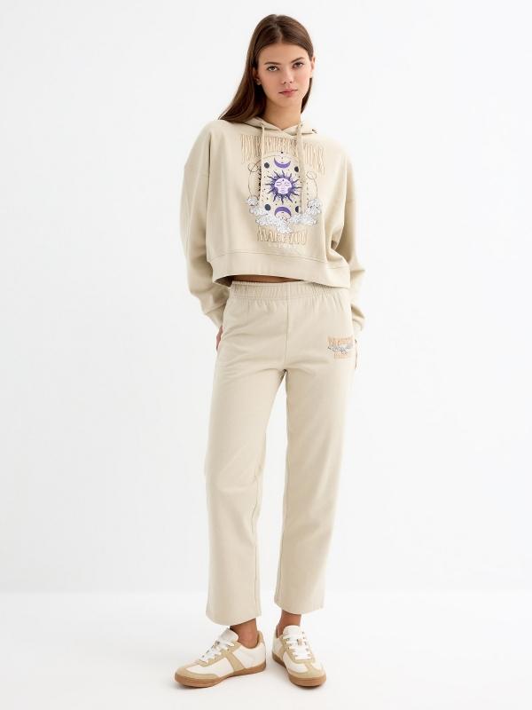 In side Pantalón jogger print gráfico