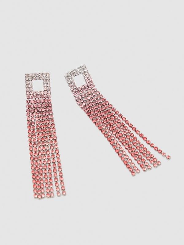 In Side Pendientes Largos Con Brillo