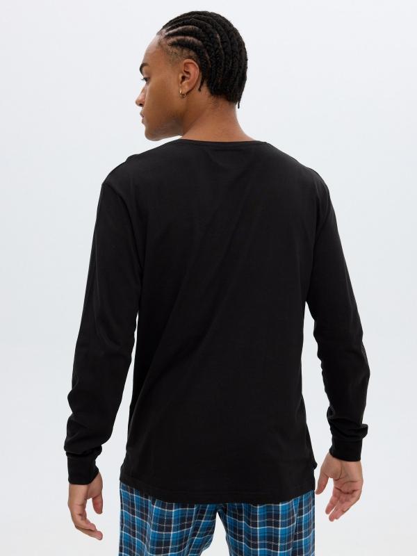 In Side Pijama Azul Marino Pantalón De Cuadros