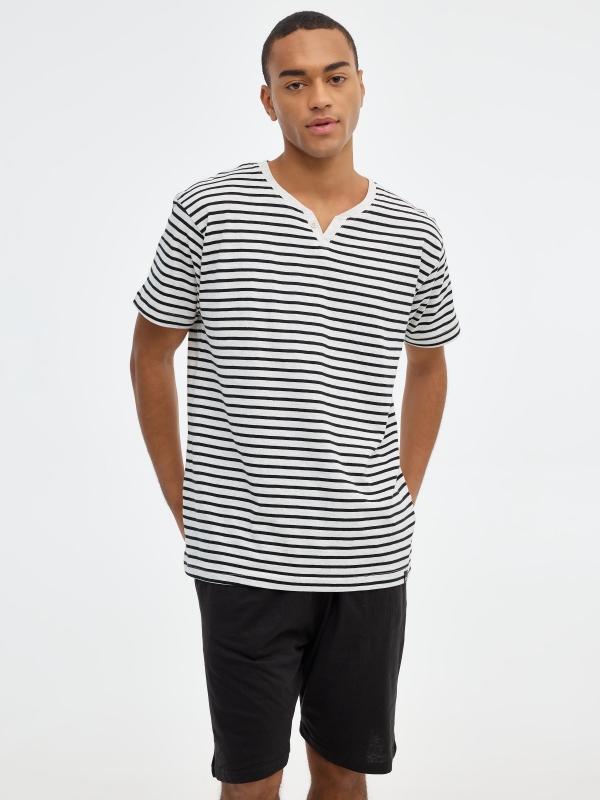 In side Pijama corto de rayas