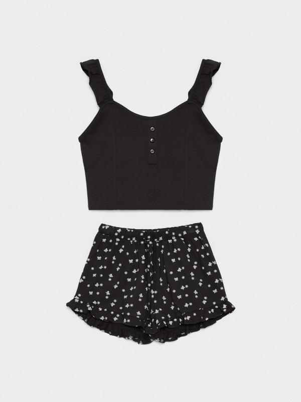 In Side Pijama Estampado Negro