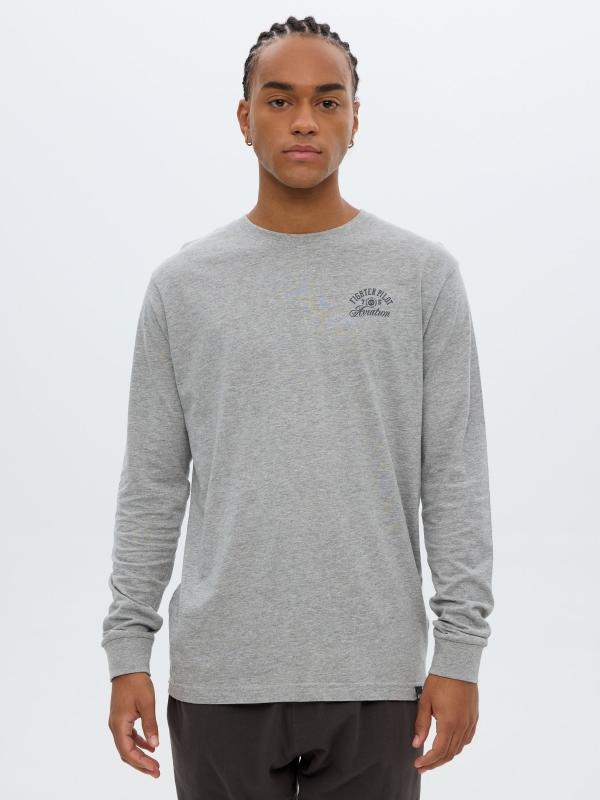 In Side Pijama Gris Pantalón Jogger