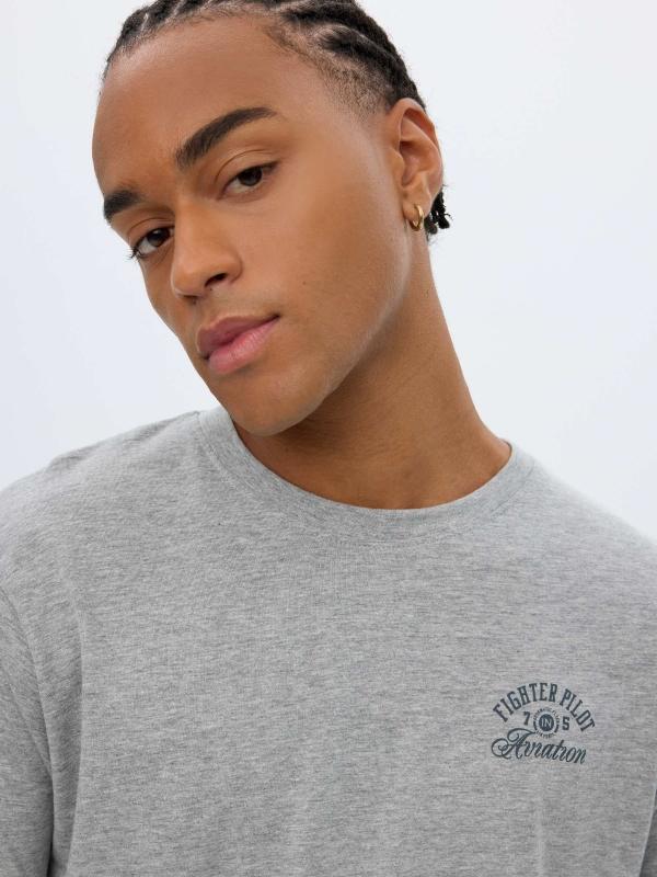 In Side Pijama Gris Pantalón Jogger