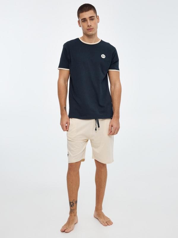 In Side Pijama Hombre Manga Corta