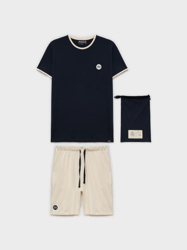 In Side Pijama Hombre Manga Corta