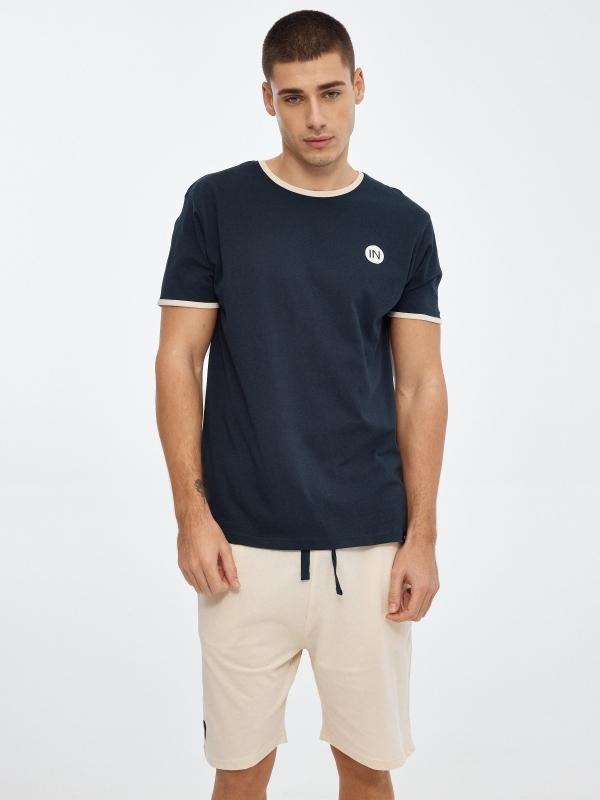 In side Pijama hombre manga corta