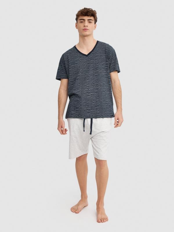 In Side Pijama Líneas Irregulares