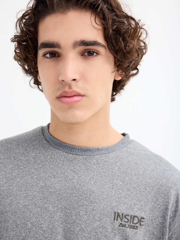 In Side Pijama Manga Larga Liso