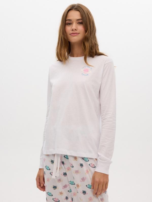 In Side Pijama Pantalón Estampado